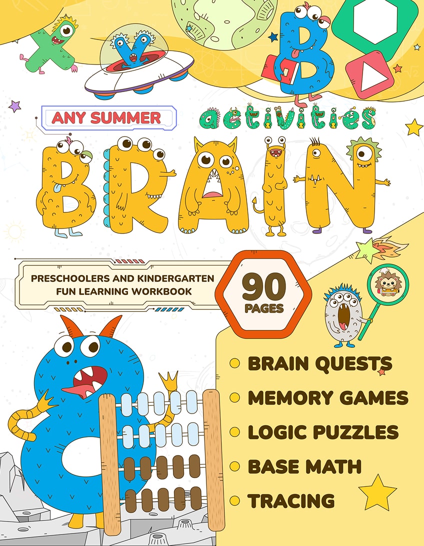 Summer Brain Activities Workbook for Kids: Fun Preschool and Kindergarten Learning with Tracing, Puzzles, Memory and Social Studies Perfect for Ages ... Activities for Preschoolers and Kindergarten)