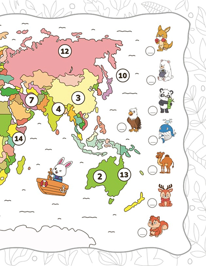 Whizki Summer Activities Kindergarten to 1st Grade Workbooks, Facts About Animals, Mazes, Quizzes and Coloring Activities for Kids Ages 3-7 - Fun and ... and Brain Quests: Animals Coloring Adventures