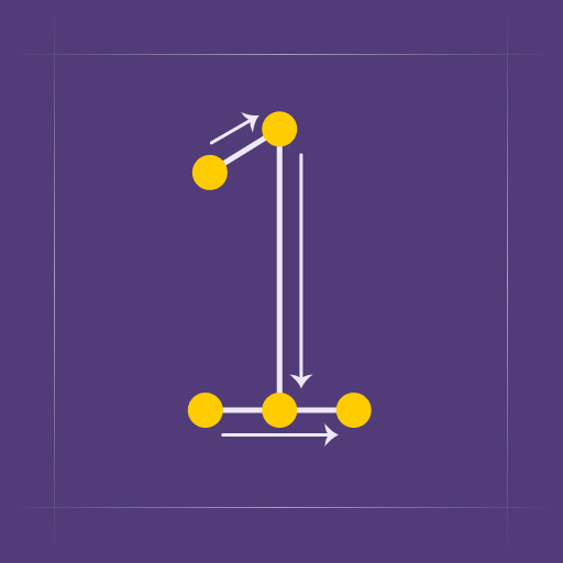 Stylized decorative illustration of the number 1.
