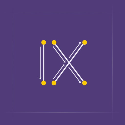 Stylized decorative illustration of the roman number 9.