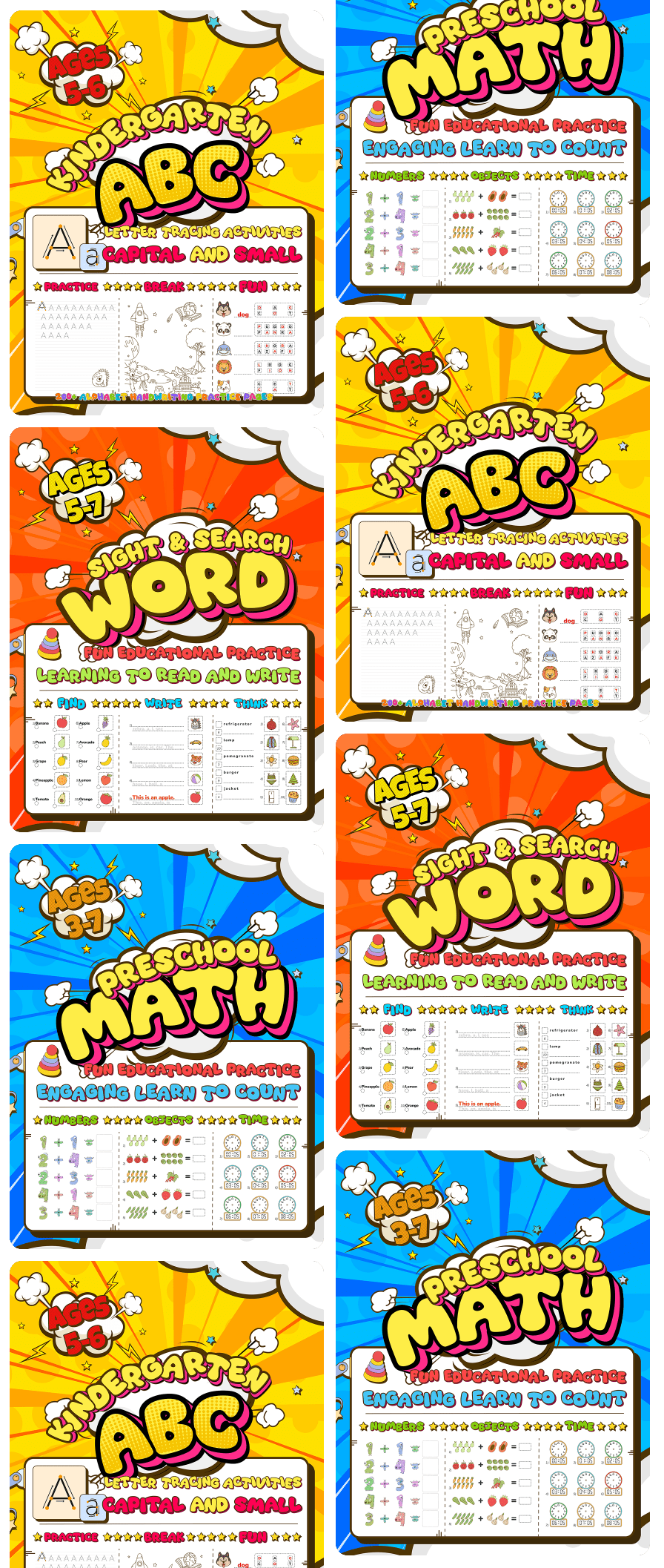 Whizki workbooks series cover - fun educational workbooks for kids