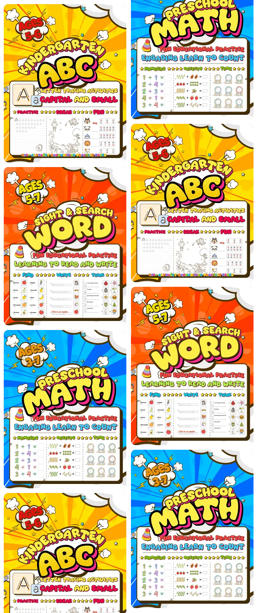 Whizki workbooks series cover - fun educational workbooks for kids