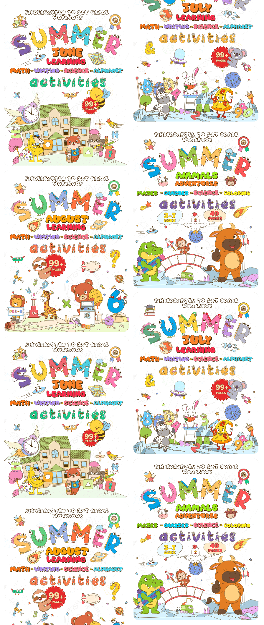 Whizki workbooks series cover - fun educational workbooks for kids