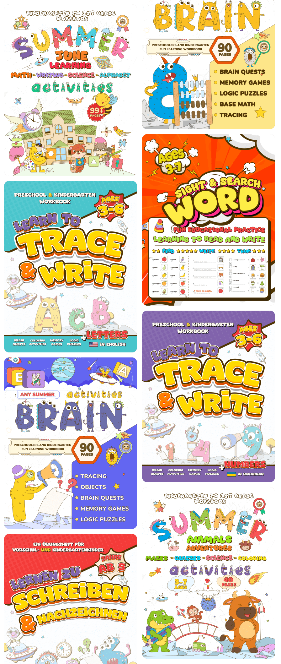Whizki Learning - educational workbooks for preschool and kindergarten kids