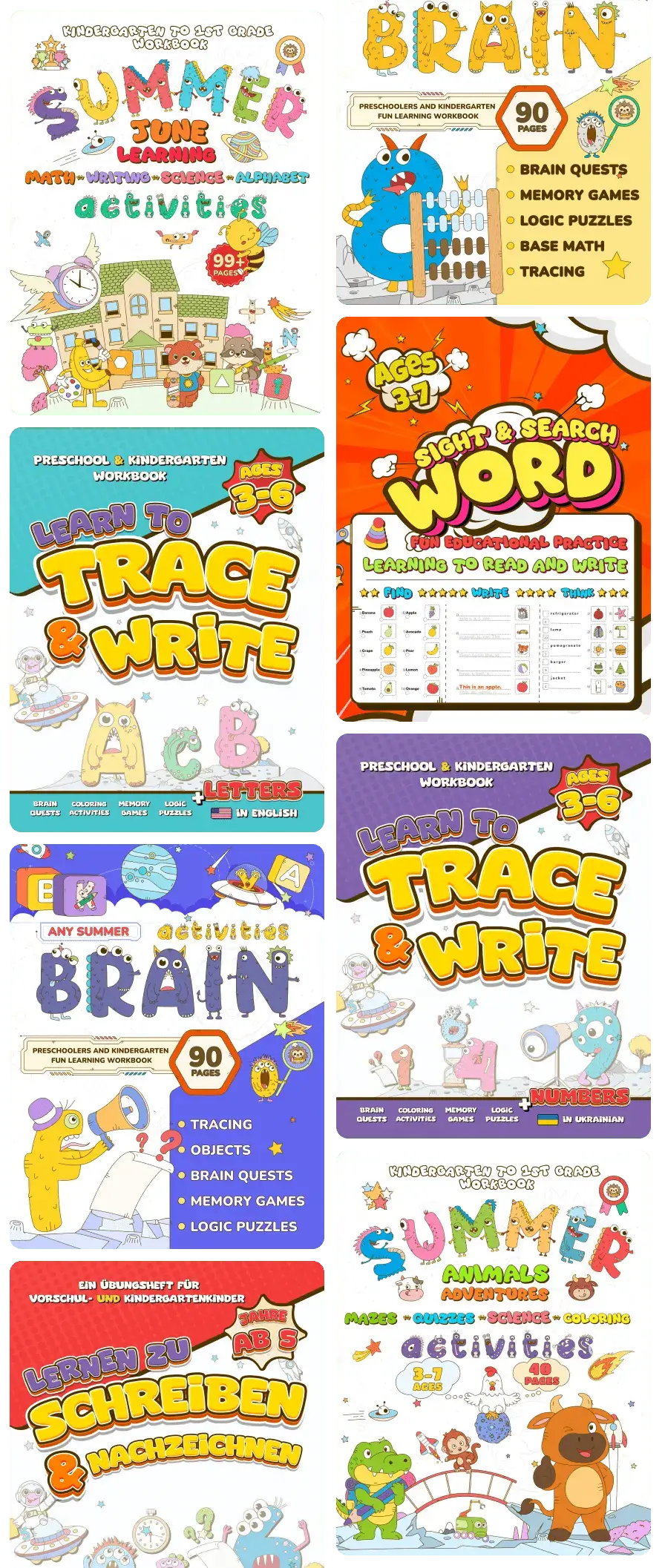 Whizki Learning - educational workbooks for preschool and kindergarten kids