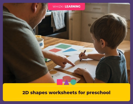 2D shapes worksheets for preschool practice