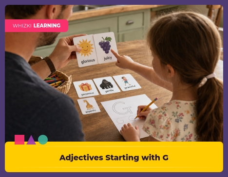 30+ Adjectives Starting with G: Kindergarten Words for Feelings, Looks, and Personality || 'Tips for making learning at home super fun.'