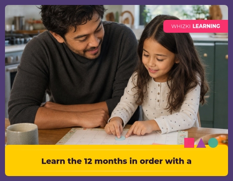 Learn the 12 months in order with a kitchen calendar