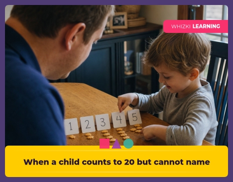 When a child counts to 20 but cannot name numbers || 'Tips for making learning at home super fun.'