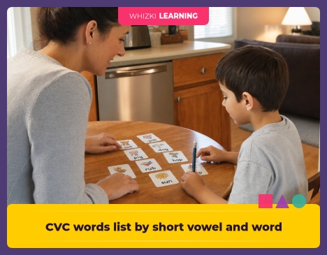 CVC words list by short vowel and word family || 'Tips for making learning at home super fun.'