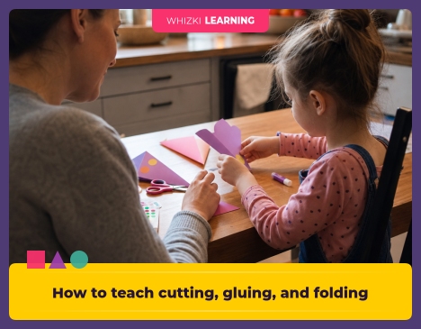 How to teach cutting, gluing, and folding first || 'Tips for making learning at home super fun.'