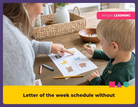 Letter of the week schedule without burnout
