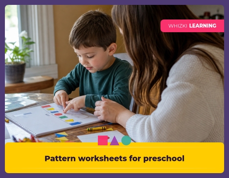 Pattern worksheets for preschool: AB, AAB, and ABC || 'Tips for making learning at home super fun.'