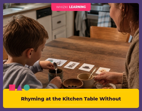 Rhyming at the Kitchen Table Without Flashcards || 'Tips for making learning at home super fun.'