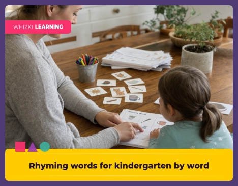 Rhyming words for kindergarten by word family || 'Tips for making learning at home super fun.'