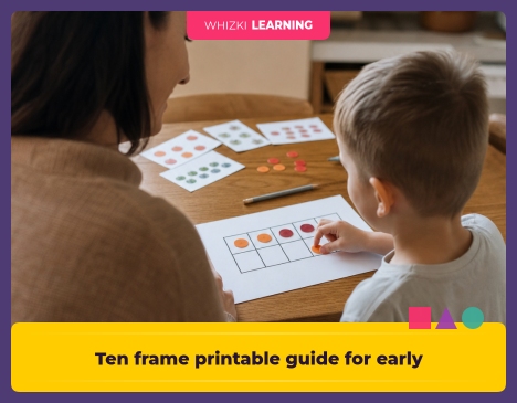 Ten frame printable guide for early number sense