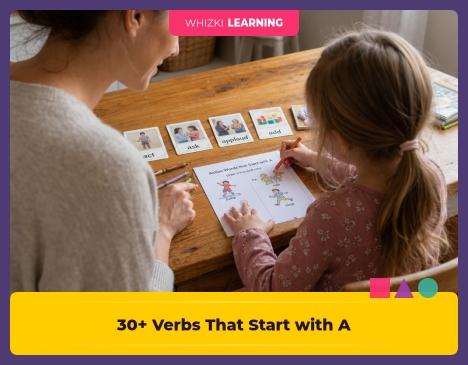 30+ Verbs That Start with A: Action Words for Kindergarten Readers || 'Tips for making learning at home super fun.'