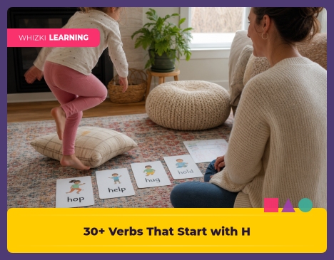 30+ Verbs That Start with H: Action Words for Kindergarten Readers || 'Tips for making learning at home super fun.'