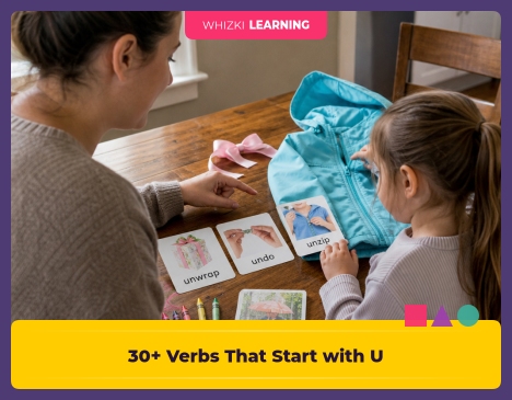 30+ Verbs That Start with U: Action Words for Kindergarten Readers || 'Tips for making learning at home super fun.'