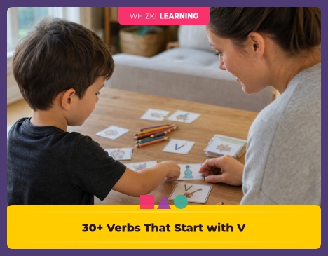 30+ Verbs That Start with V: Action Words for Kindergarten Readers || 'Tips for making learning at home super fun.'