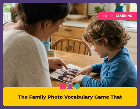 The Family Photo Vocabulary Game That Does Not Feel Like a Lesson || 'Tips for making learning at home super fun.'