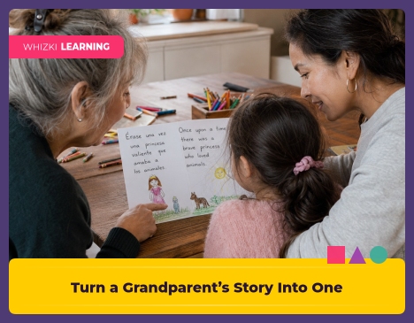 Turn a Grandparent’s Story Into One Bilingual Page || 'Tips for making learning at home super fun.'