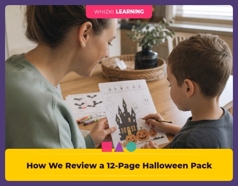 How We Review a 12-Page Halloween Pack Without Making Every Page Feel the Same || 'Tips for making learning at home super fun.'