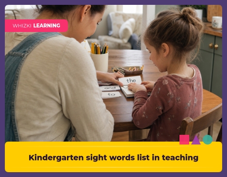Kindergarten sight words list in teaching order