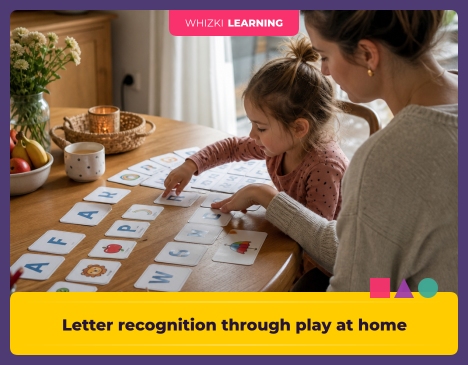 Letter recognition through play at home