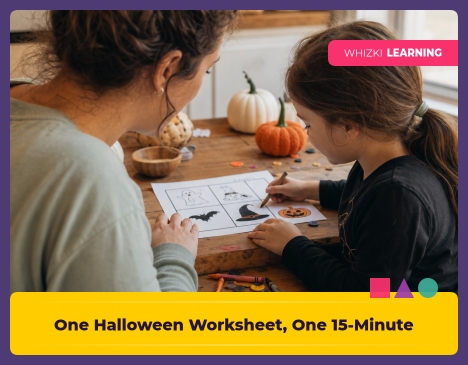One Halloween Worksheet, One 15-Minute Session || 'Tips for making learning at home super fun.'