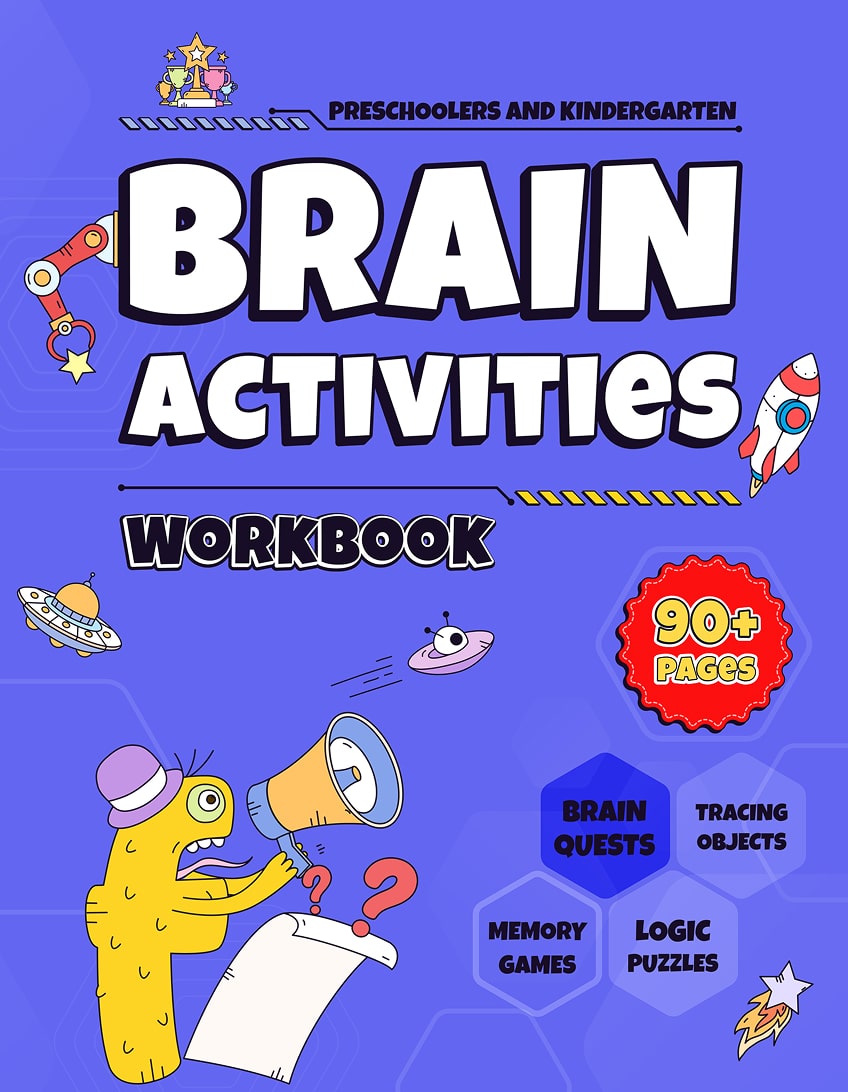 Summer Brain Activities Workbook for Preschool and Kindergarten: Tracing, Puzzles, Memory, Social Studies (Volume Two)