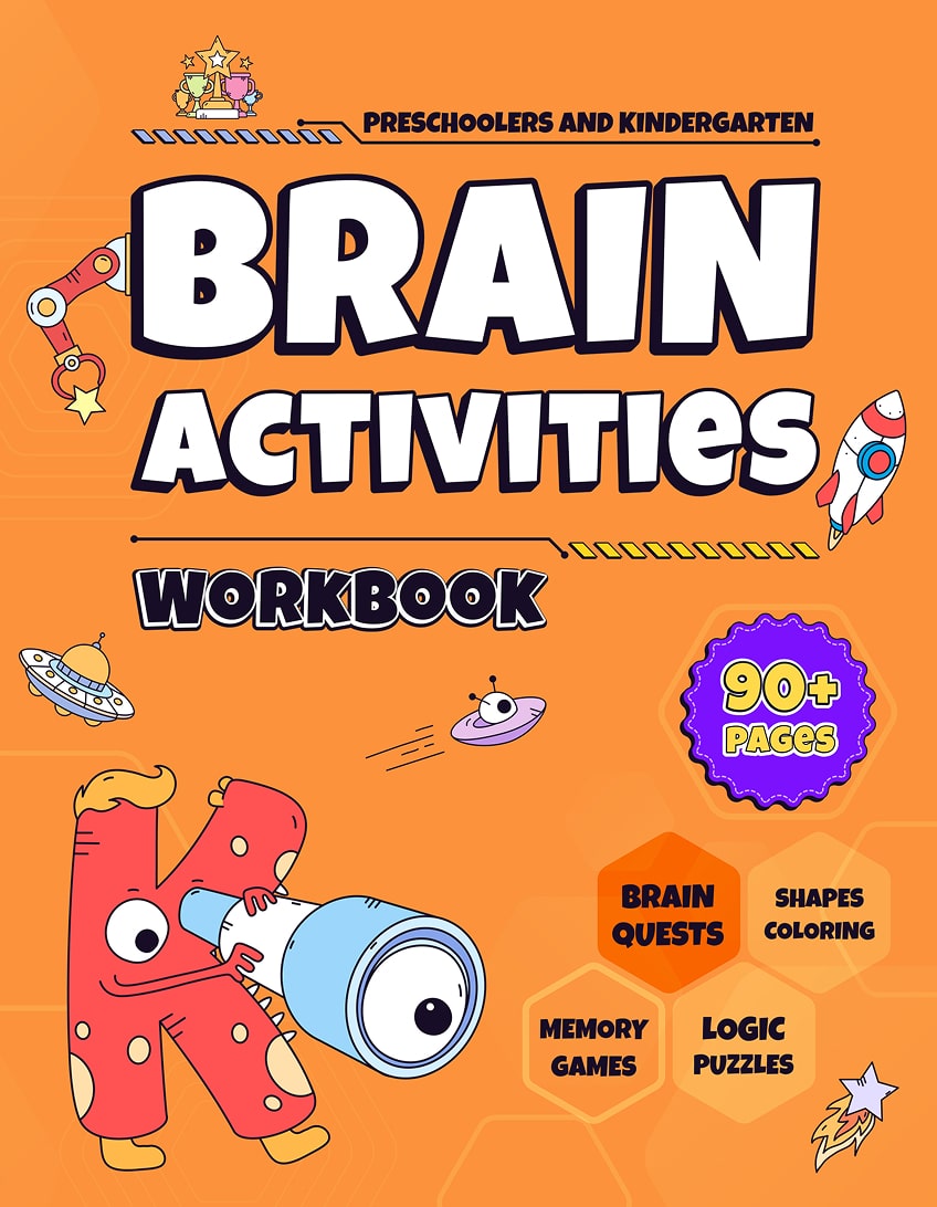 Summer Brain Activities Workbook for Preschool and Kindergarten: Coloring, Logic Puzzles, Brain Quests, Sudoku for Kids