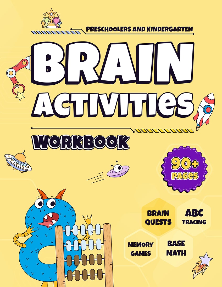Summer Brain Activities Workbook for Preschool and Kindergarten: Tracing, Puzzles, Memory Games, Social Studies
