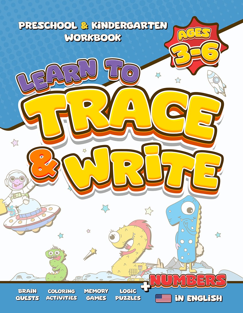First Learn to Trace and Write Numbers: Preschool and Kindergarten Workbook for Kids Ages 3-6, 123 Tracing Numbers