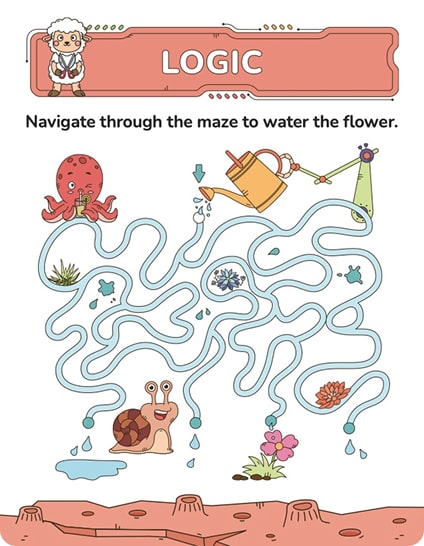 Summer Brain Activities Workbook for Preschool and Kindergarten: Coloring, Logic Puzzles, Brain Quests, Sudoku for Kids