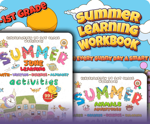 Summer Learning Workbooks for Kindergarten and 1st Grade