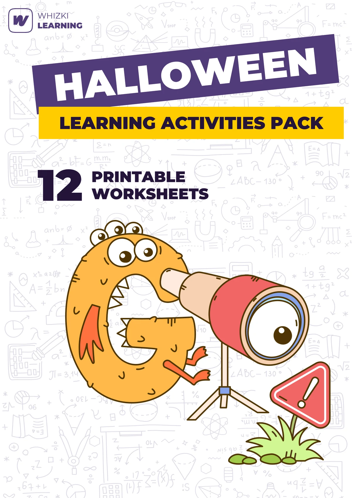 Halloween Learning Activities Pack printable worksheet set cover