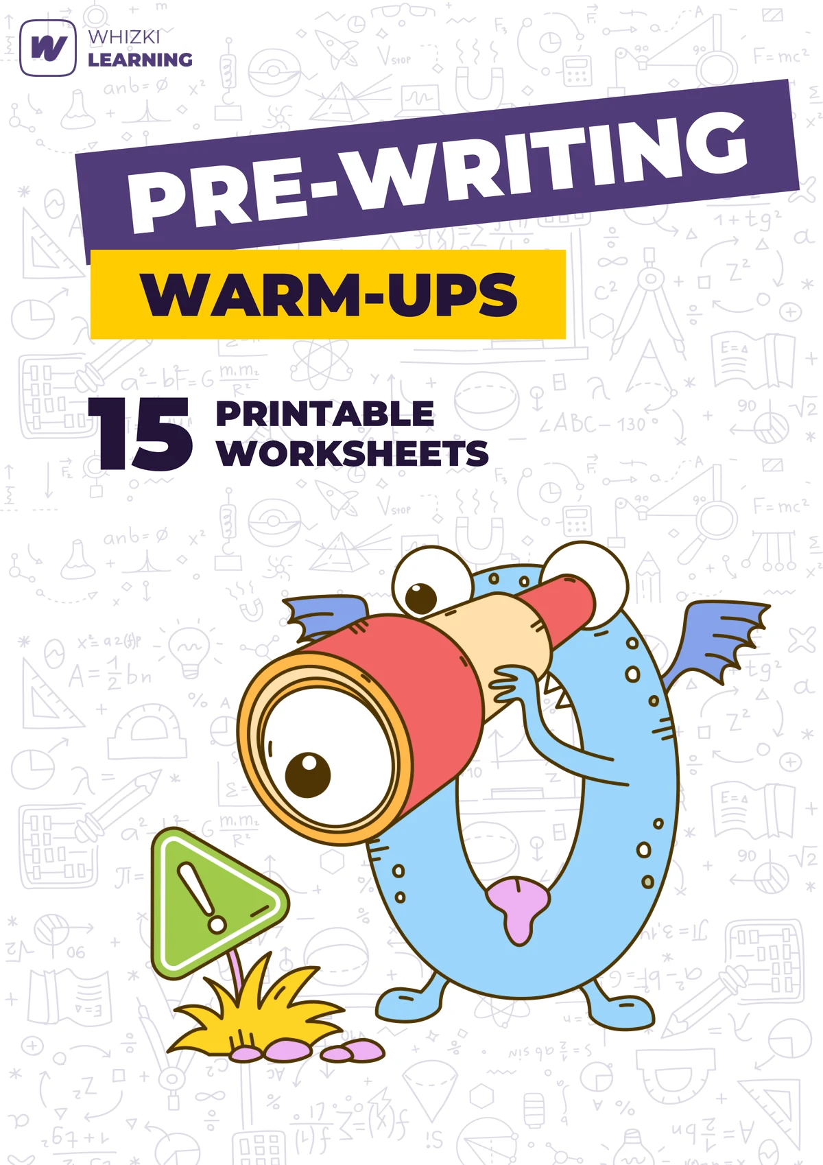 Pre-Writing Warm-Ups printable worksheet set cover