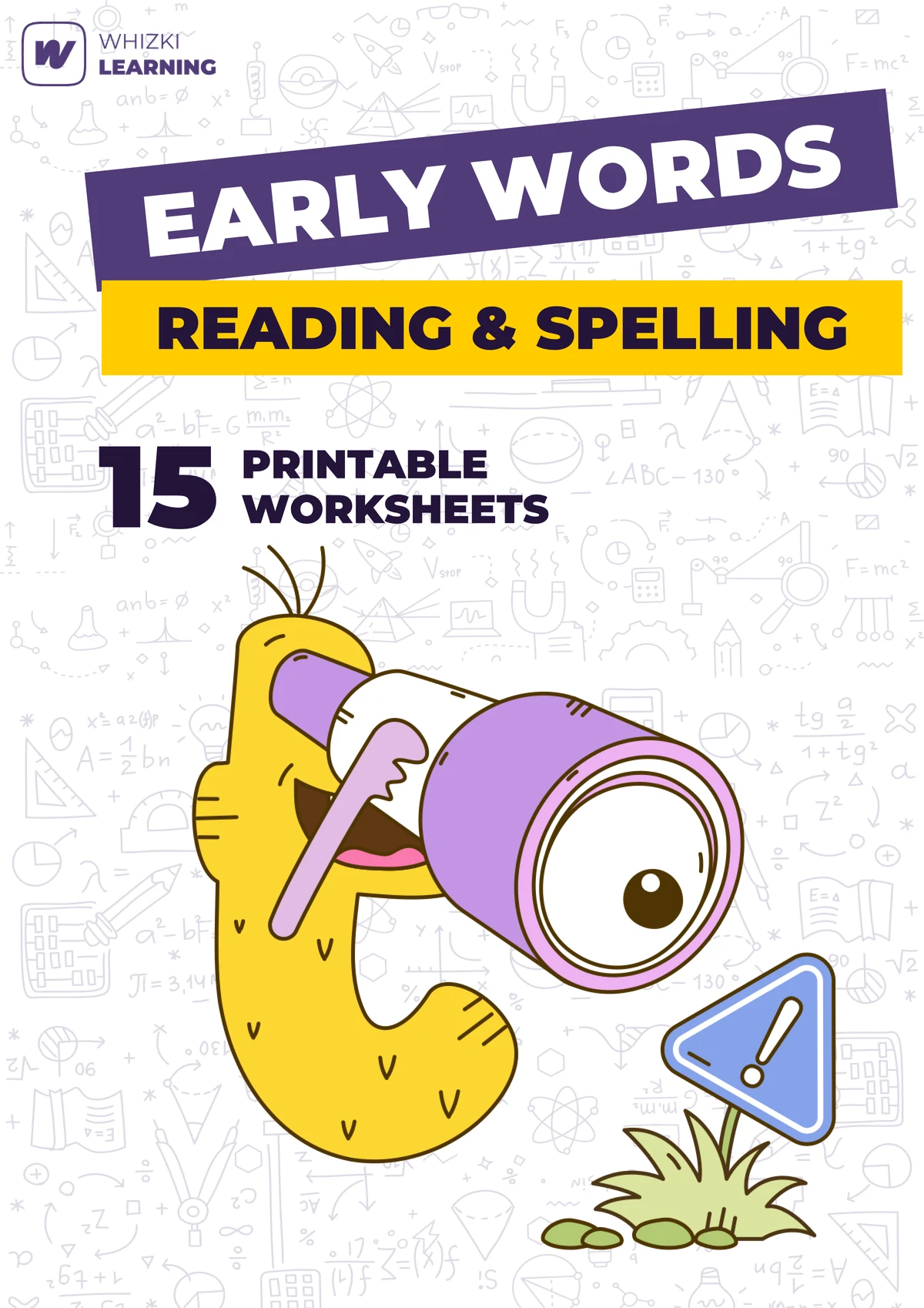 Early Words: Reading and Spelling printable worksheet set cover