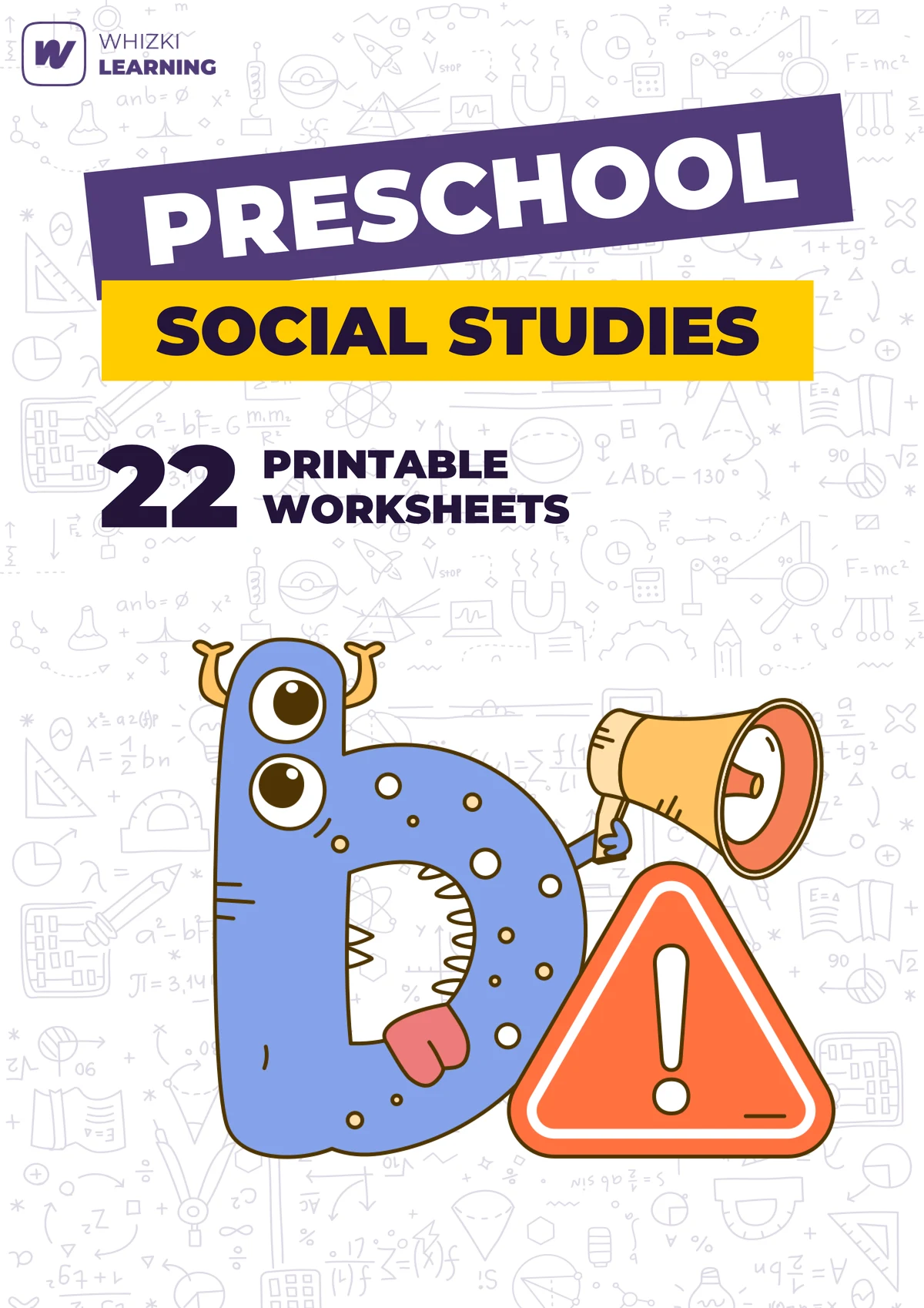Preschool Social Studies Adventures printable worksheet set cover