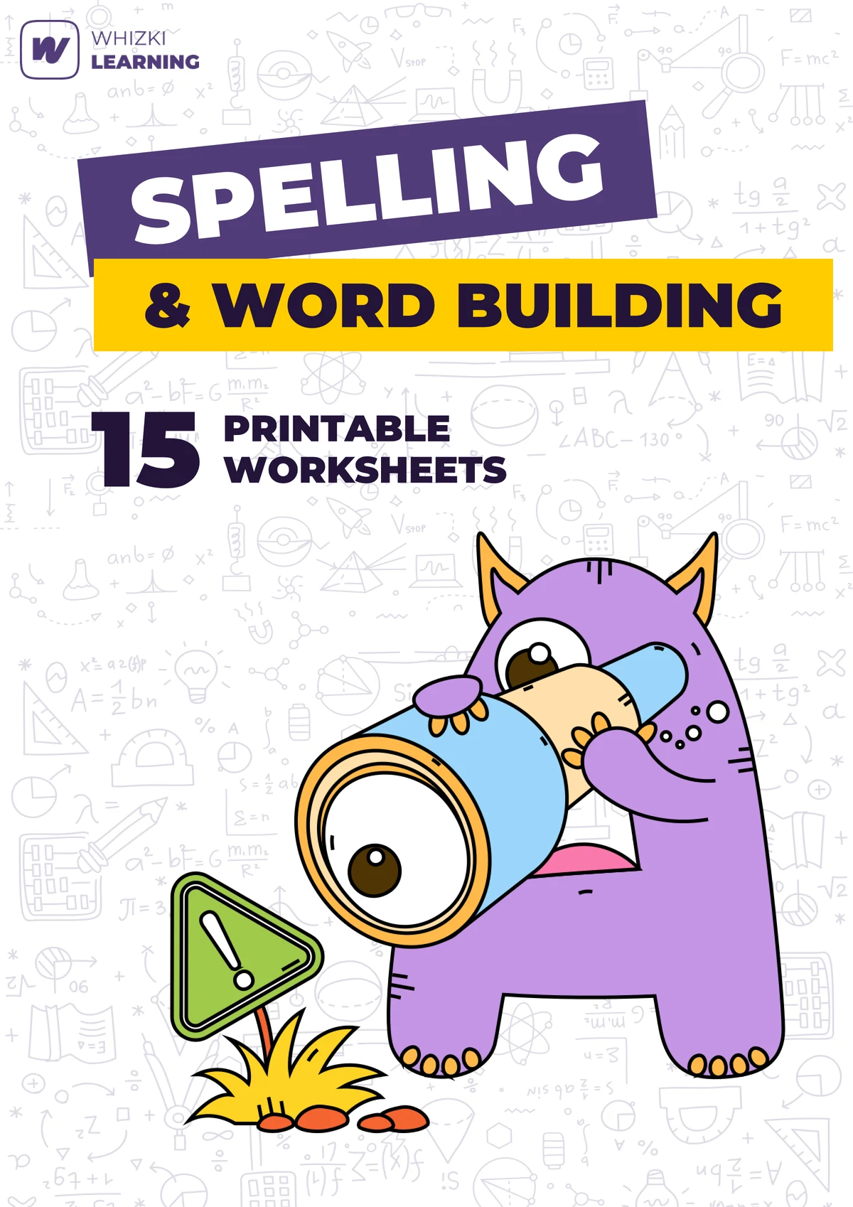 Spelling and Word Building Pack printable worksheet set cover