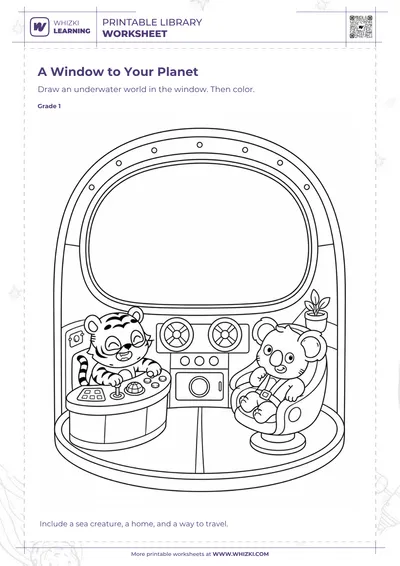 A Window to Your Planet Draw and Color Worksheet