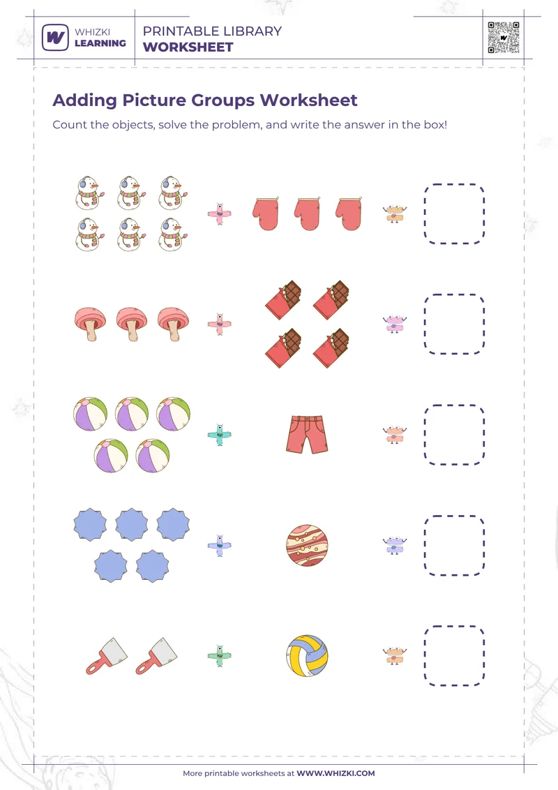 Adding Picture Groups Worksheet