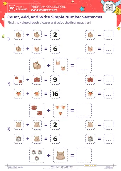 Count, Add, and Write Simple Number Sentences