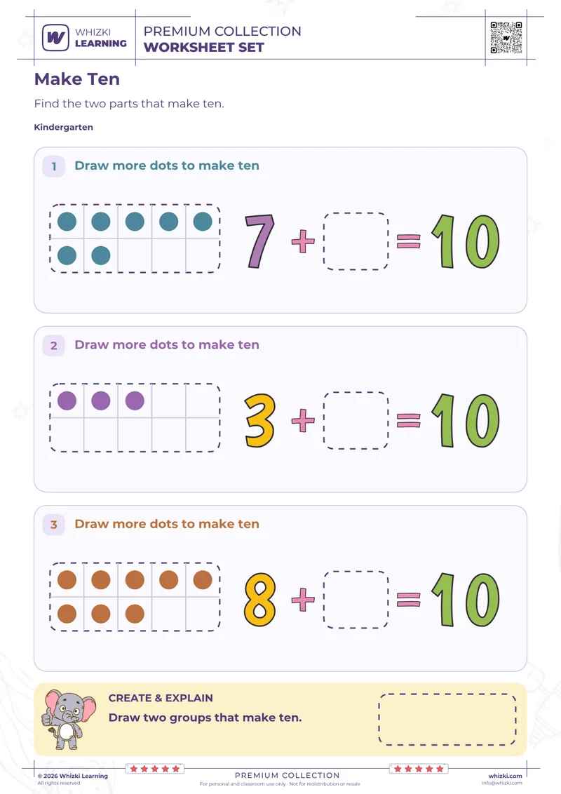 Fill Ten-Frames and Find the Missing Addends