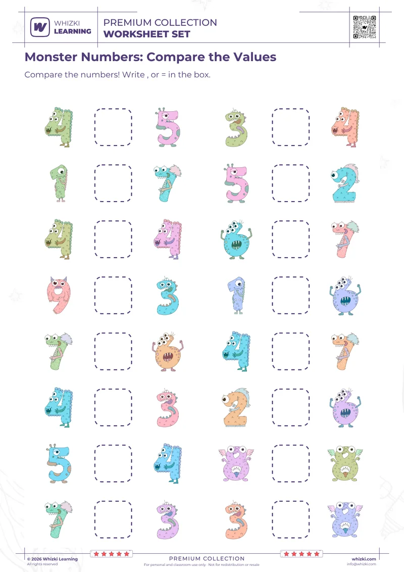 Monster Numbers: Compare the Values