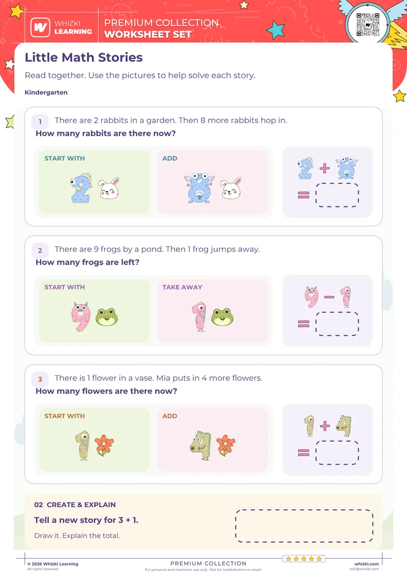 Read Math Stories and Show the Steps