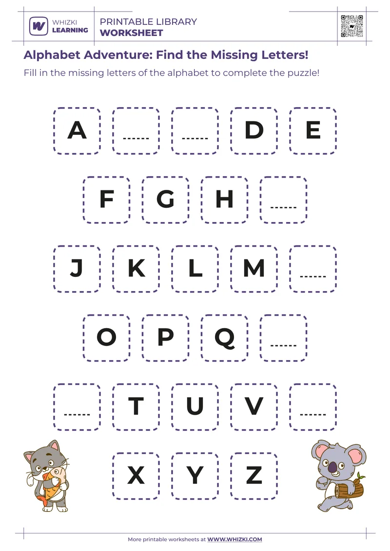 Alphabet Adventure: Find the Missing Letters!