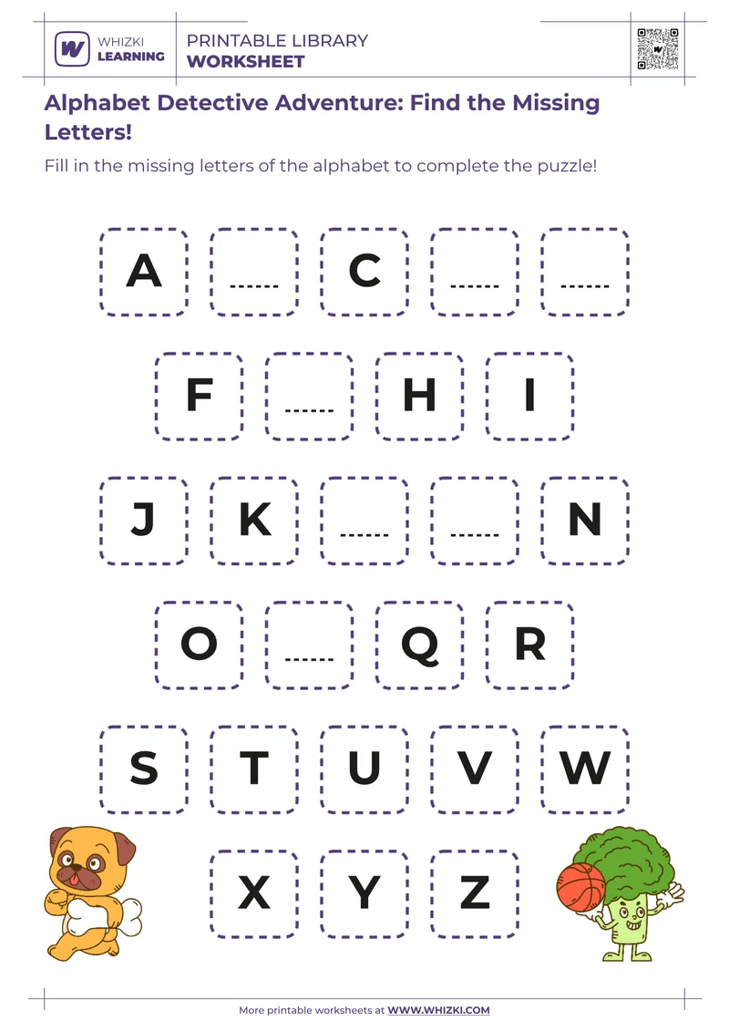 Alphabet Detective Adventure: Find the Missing Letters!