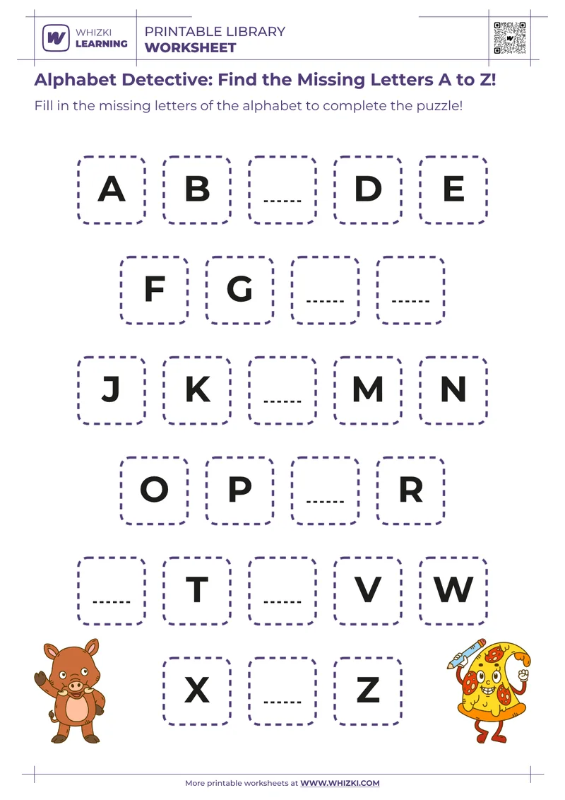Alphabet Detective: Find the Missing Letters A to Z!